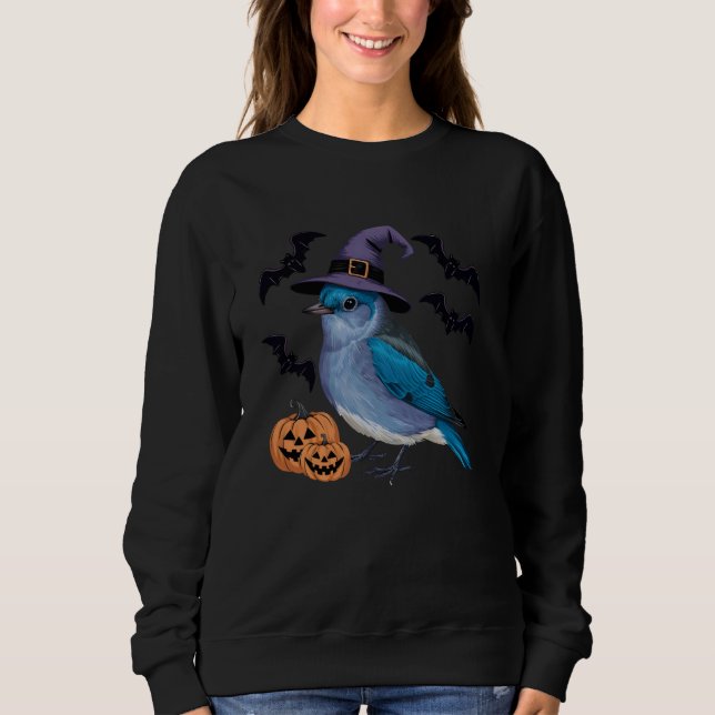 Bluebird Halloween Costume Scary Pumpkin Fladdermu T Shirt (Framsida)