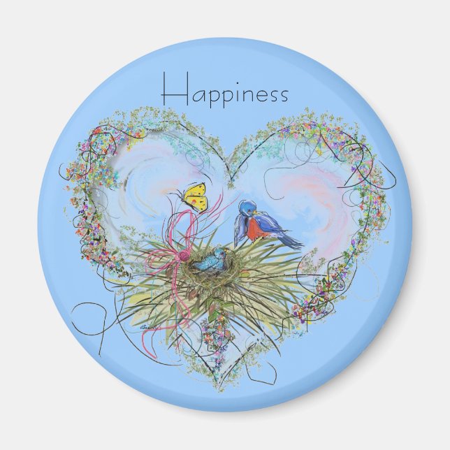 Bluebird Happiness Magnet (Framsidan)
