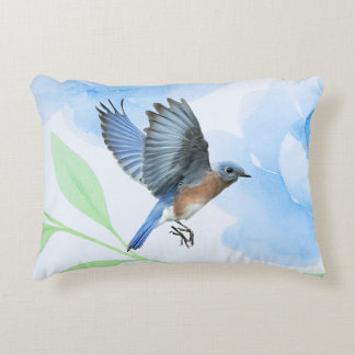 Bluebird In Flight Pillow Prydnadskudde