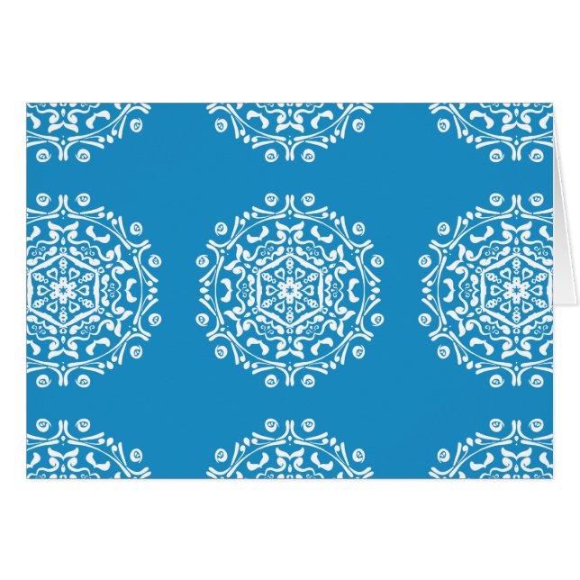 Bluebird Mandala Hälsningskort (Framsidan Horizontal)