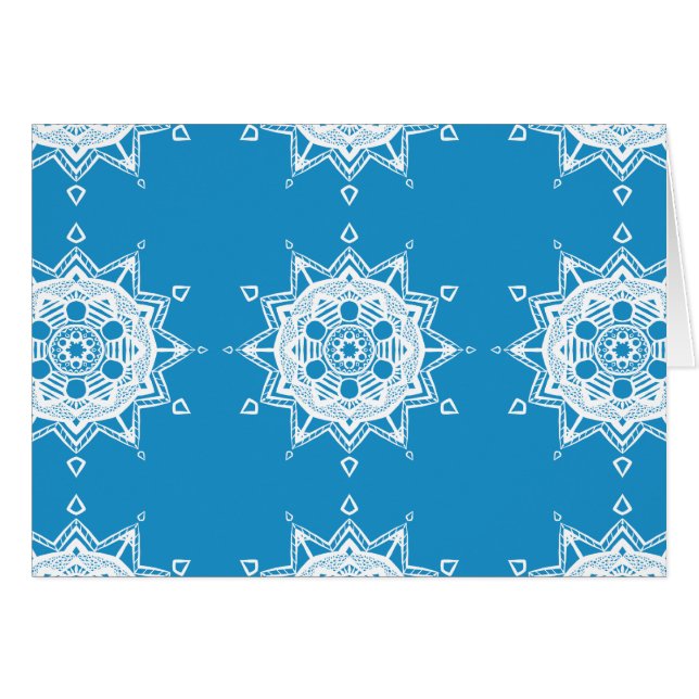 Bluebird Mandala Hälsningskort (Framsidan Horizontal)