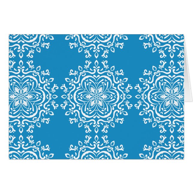 Bluebird Mandala Hälsningskort (Framsidan Horizontal)