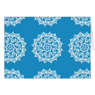 Bluebird Mandala Hälsningskort
