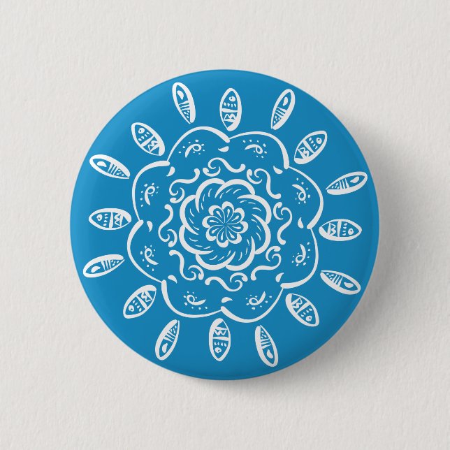 Bluebird Mandala Knapp (Framsida)