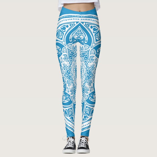 Bluebird Mandala Leggings (Framsida)