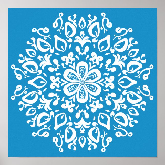 Bluebird Mandala Poster (Framsidan)