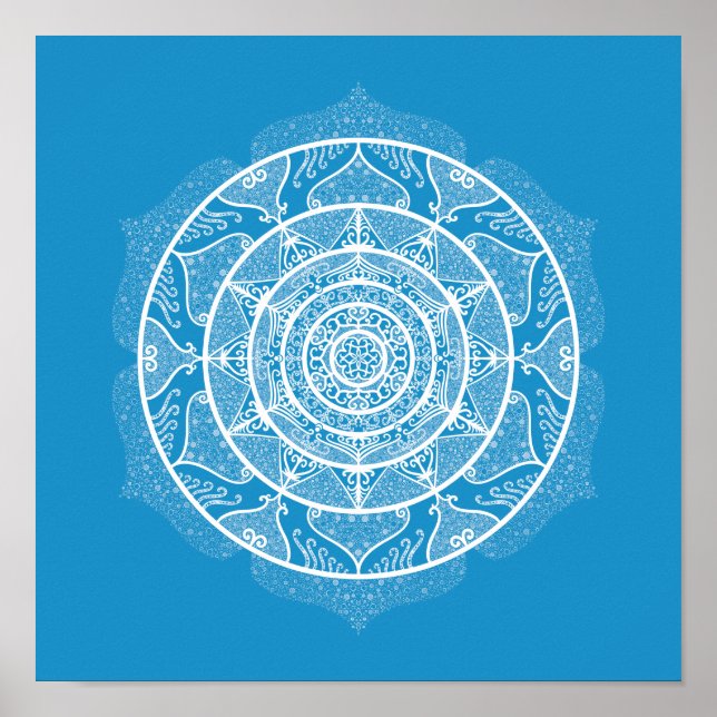 Bluebird Mandala Poster (Framsidan)