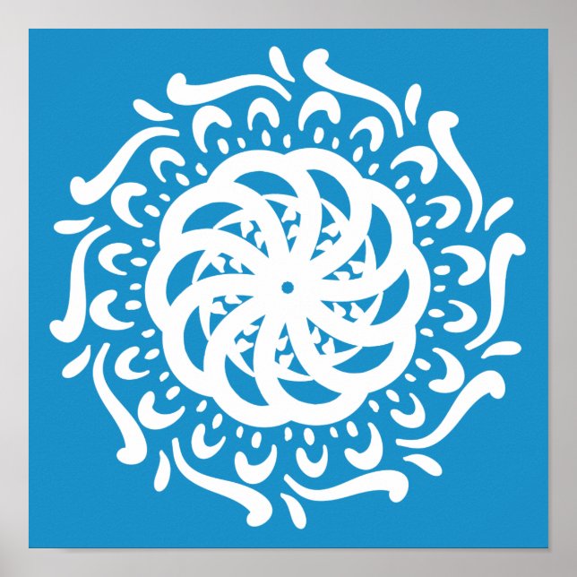 Bluebird Mandala Poster (Framsidan)