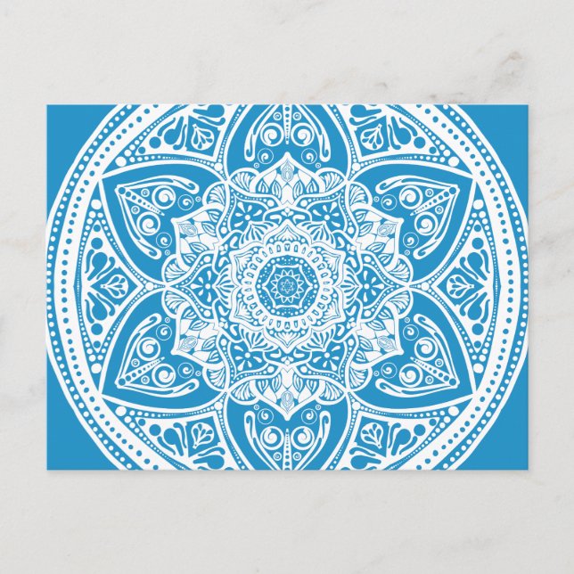 Bluebird Mandala Vykort (Framsida)