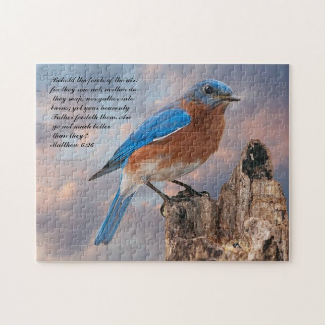 BLUEBIRD- Matthew 6:26 Pussel (Horisontell)