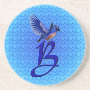 Bluebird Monogram Initial B-Elegant Underlägg