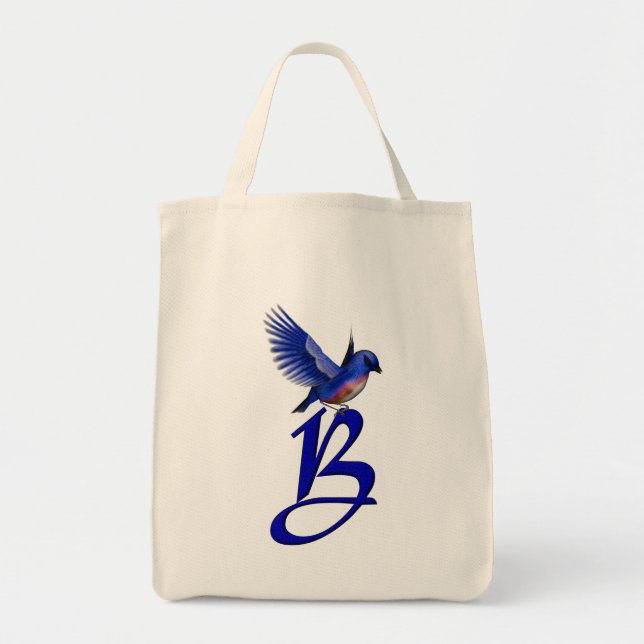Bluebird Monogram Initial B Tygkasse (Framsidan)