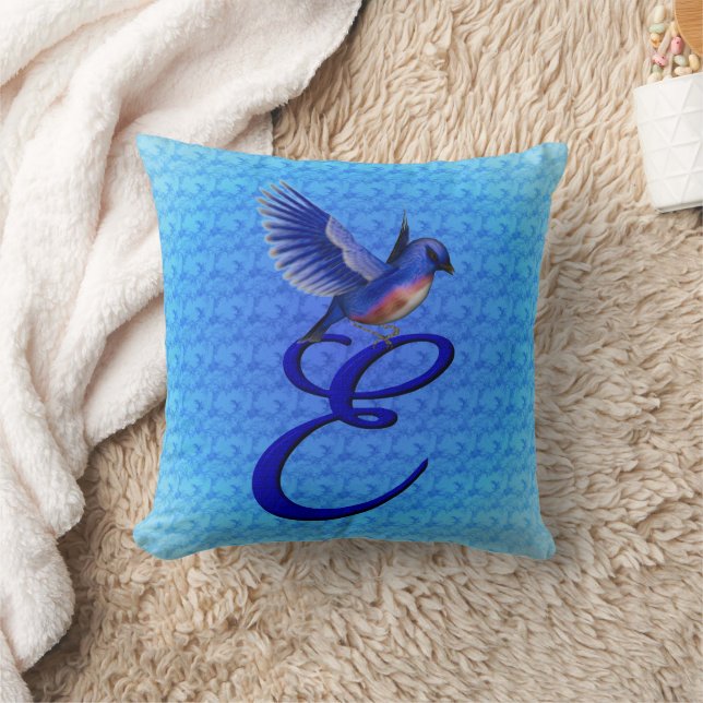 Bluebird Monogram Initial E Kudde (Filt)