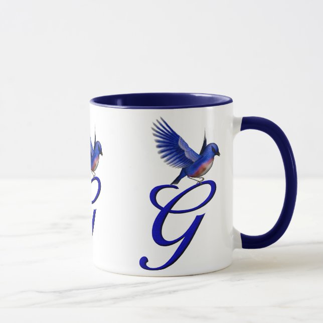 Bluebird Monogram Initial G-Elegant Mugg (Höger)
