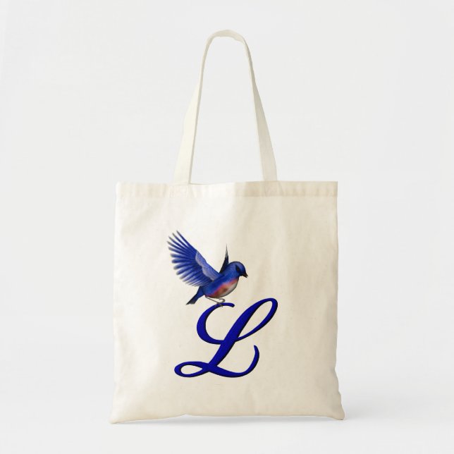 Bluebird Monogram Initial L Tygkasse (Framsidan)