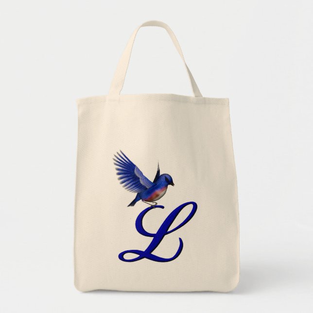 Bluebird Monogram Initial L Tygkasse (Framsidan)