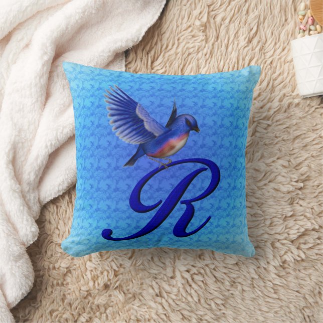 Bluebird Monogram Initial R Kudde (Filt)