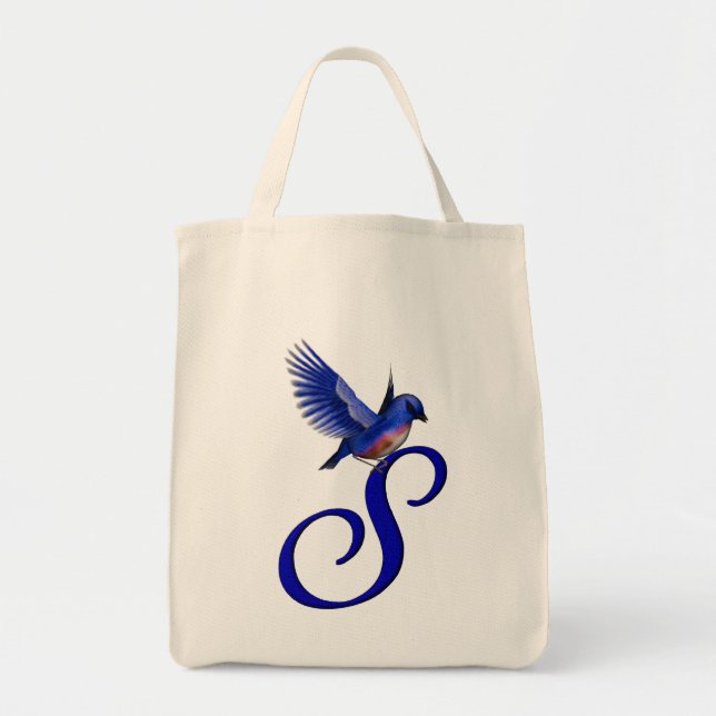 Bluebird Monogram Initial S Tygkasse (Framsidan)