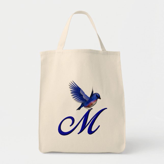 Bluebird Monogram Initial Tygkasse (Framsidan)