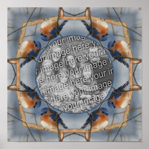 Bluebird Nature Ram Skapar ditt eget foto Poster