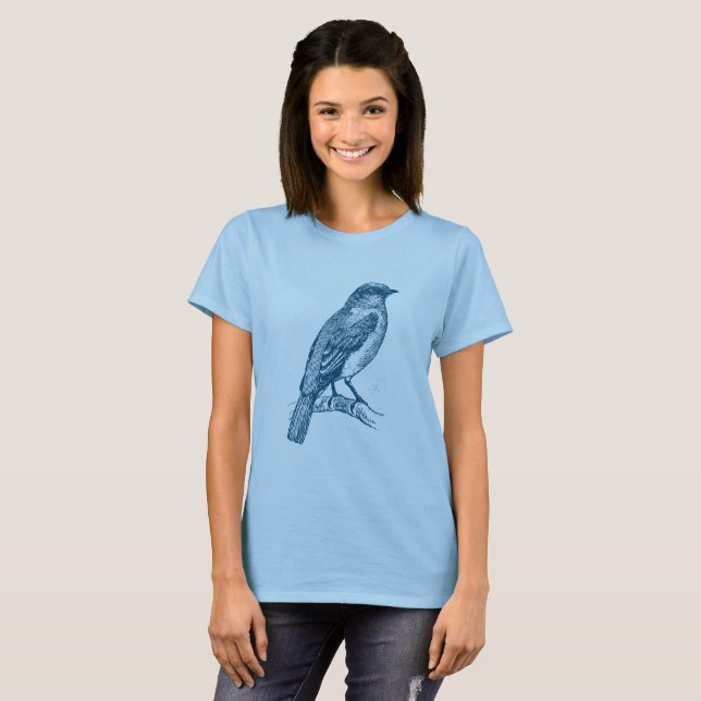 Bluebird - Ocean Blue T Shirt (Hel framsida)