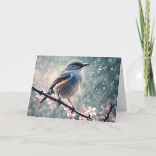 Bluebird och Rainy Window Kort