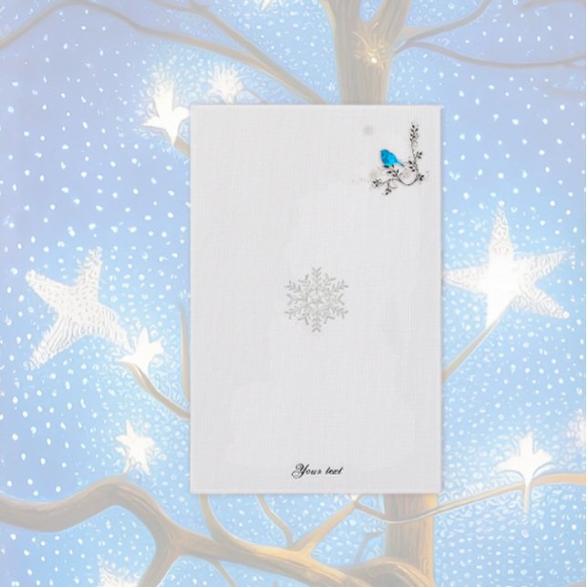 Bluebird och Snöflingor Brevpapper (Skapare uppladdad)