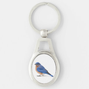 Bluebird Ovalt Silverfärgad Nyckelring