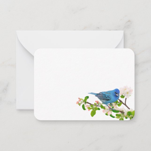 Bluebird på Apple Gren Anteckningskort (Framsida)