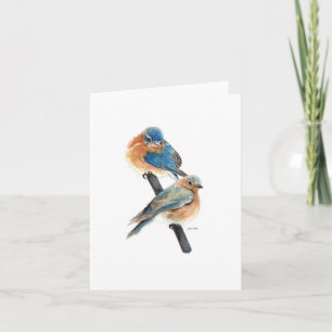 Bluebird par Watercolor Art Art Anteckningskort