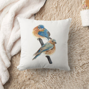 Bluebird par Watercolor Art Art Kudde