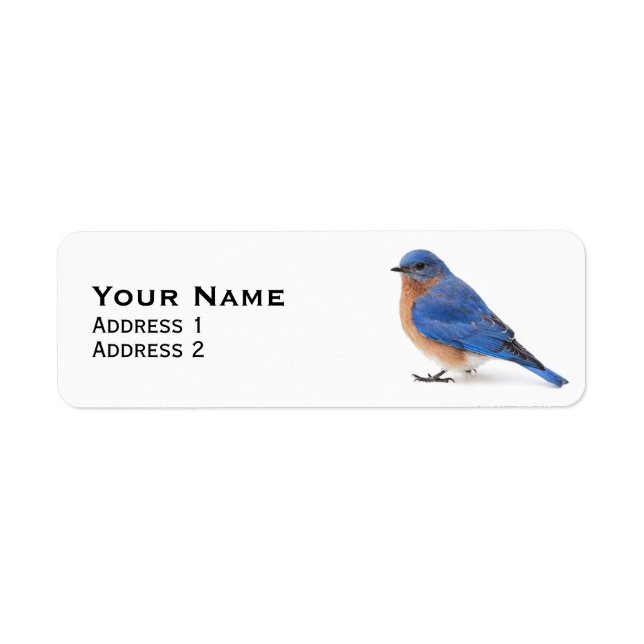 Bluebird Returadress Etikett (Framsidan)