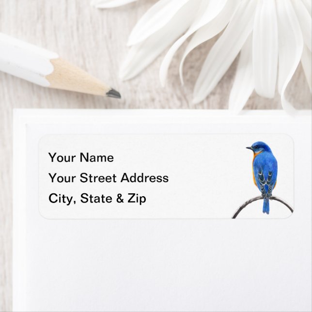 Bluebird Returadress Etikett (Insitu)