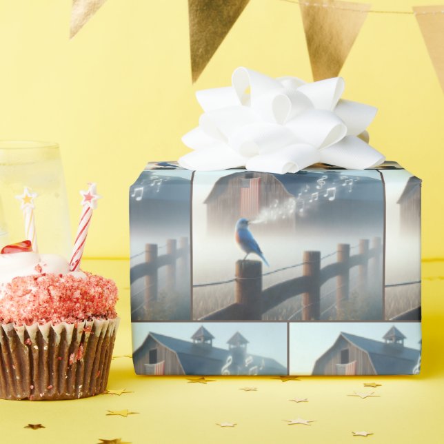 Bluebird sjunger på Morgonmiddagen Presentpapper (Födelsedagsfest)