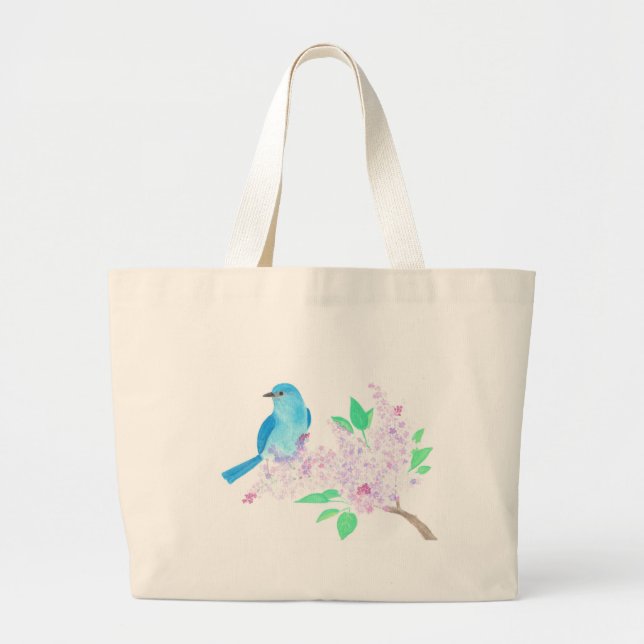 Bluebird Tote Jumbo Tygkasse (Framsidan)