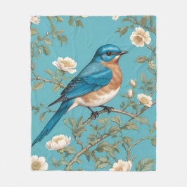 Bluebird William Morris Inspired Turqis Fleecefilt