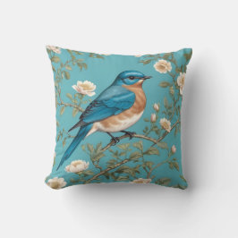 Bluebird William Morris Inspired Turqis Kudde