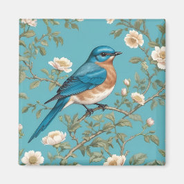 Bluebird William Morris Inspired Turqis Magnet