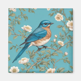 Bluebird William Morris Inspired Turqis Magnet