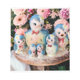 Bluebirds av lyckliga bärbara datorer anteckningsblock