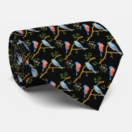 Bluebirds Black Neck Tie Slips