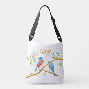 Bluebirds Crossbody Vit Handväska Axelväska