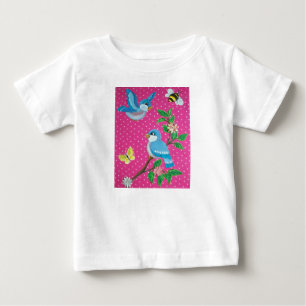 Bluebirds Fairytale Vintage Se T Shirt för Baby