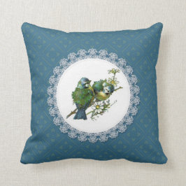 Bluebirds för vintage kudde