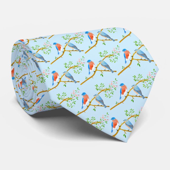 Bluebirds Light Blue Neck Tie Slips (Rullad)