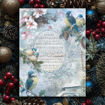 Bluebirds och musiksamlingar i elegant helg vykort<br><div class="desc">Utformning av rustik blommigt i elegant med bluebirds i vintage som genomsyras av holly och gräs,  vit ro,  quaint farm med vatten-hjul,  handstil,  hund och vita blommor med "Home Sweet Home"-musik i outplånligt graverad scrolls. Bakgrunden är blek blå himmel med vita moln.</div>