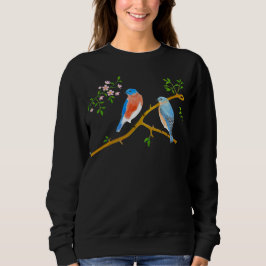 Bluebirds Pair Black Sweatshirt T Shirt