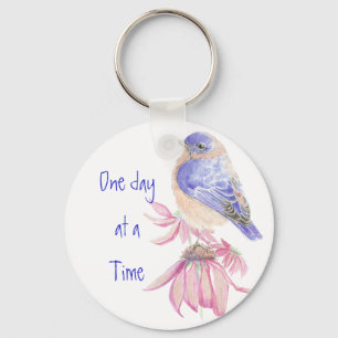Bluebirds som är motivational, ett citationstecke nyckelring