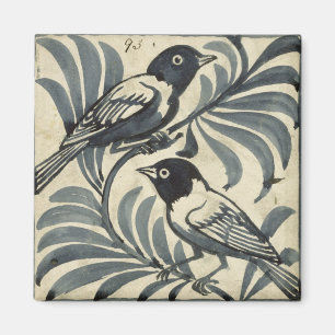 Bluebirds (w/c på papper) magnet
