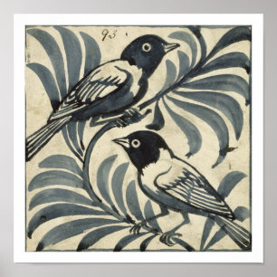 Bluebirds (w/c på papper) poster